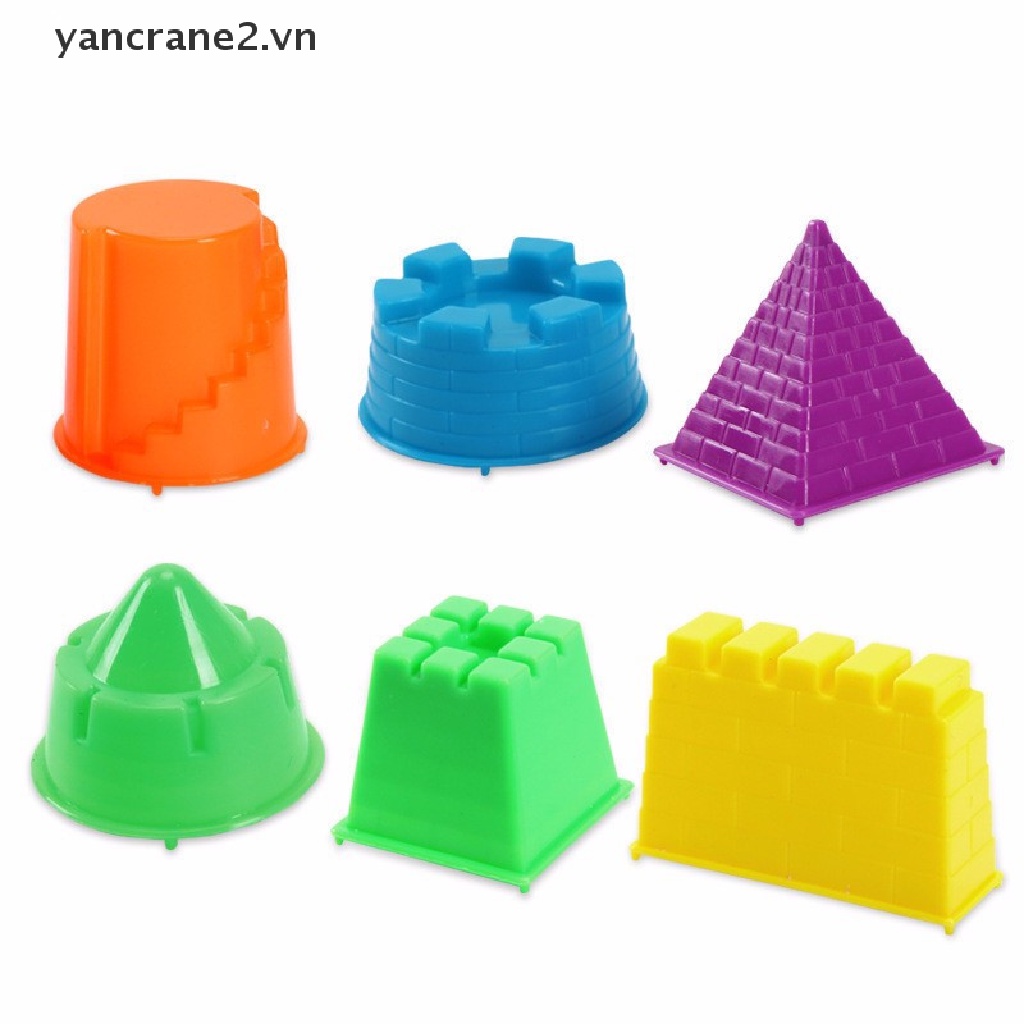 Bộ 6 Khuôn Đất Sét Đồ Chơi Xây Lâu Đài Cát Dành Cho Trẻ Em