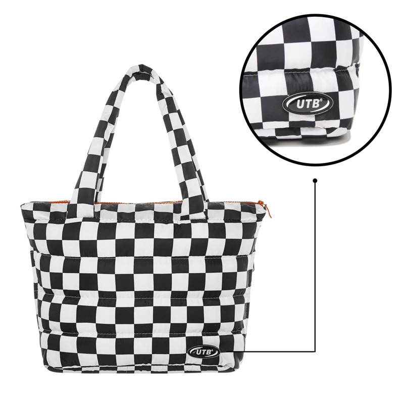 Usthebasic - Túi UTB Logo Check Off Shoulder Bag