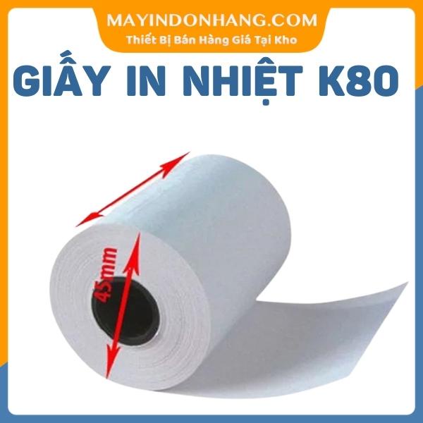 50 Cuộn giấy in bill nhiệt tính tiền K80 màu đen