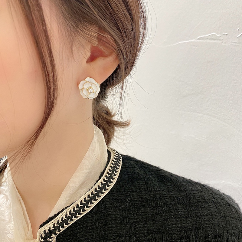Bông Tai Mạ Vàng 18K Đính Đá Sang Trọng Cho Nữ