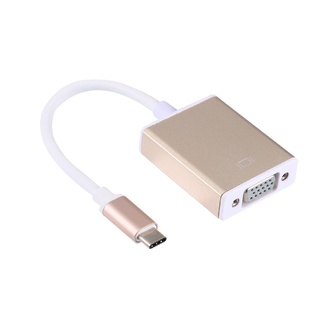 A USB C Type C Thunderbolt 3 to VGA Male to Female Converter Cable for MacBook