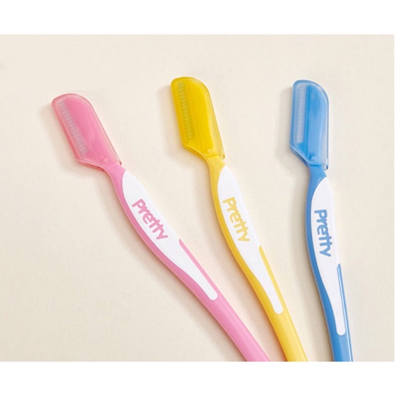 Bộ 3 Dao Cạo Lông Mày &amp; Mặt Kai Pretty Kháng Khuẩn Nhật Bản
