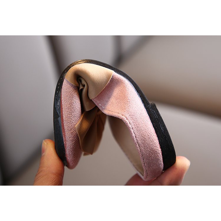 Xăng đan Đế Mềm Thắt Nơ Phong Cách Anh Quốc Cho Bé Gái