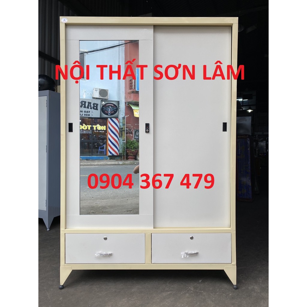 TỦ SẮT CỬA LÙA SƠN TĨNH ĐIỆN KIỂU DÁNG HIỆN ĐẠI GIÁ RẺ FREESHIP