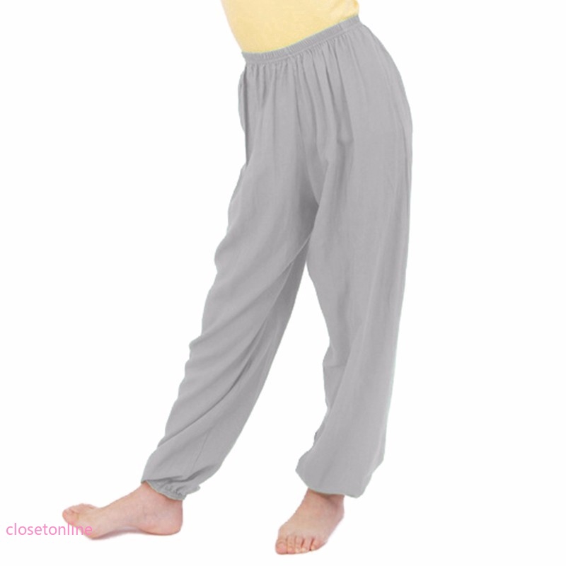 CL❀❀ Unisex Girls Boys Kids Harem Pants Dance Costume Sports Long