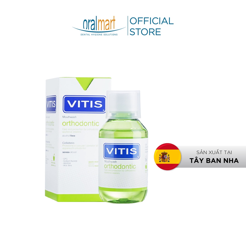 Nước súc miệng cho người chỉnh nha, niềng răng, mang khí cụ chỉnh nha Vitis Orthodontic 150ml