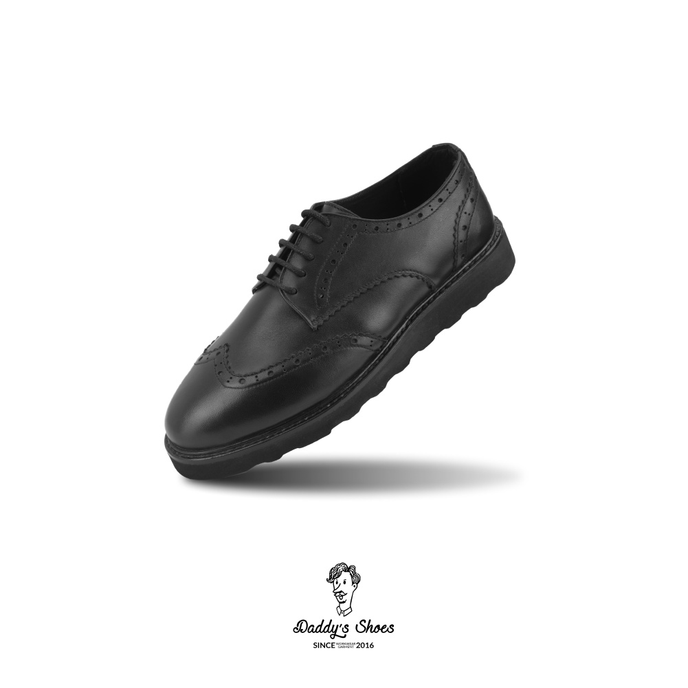 Giày Tây Deryby Daddy's Shoes, Giày Đế Bằng, Derby Shoes Đen