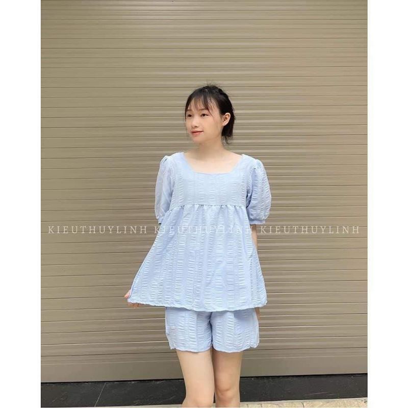 Bộ sooc bầu đũi Hàn chất bao xịn mát