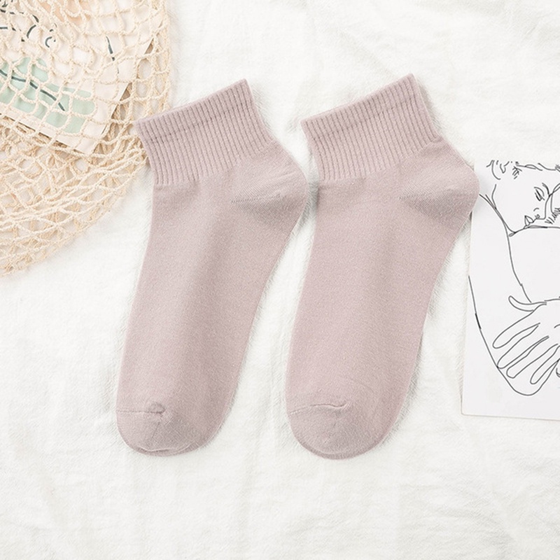 Vớ Cotton Màu Trơn Thoáng Khí Thời Trang Cho Nữ HSU