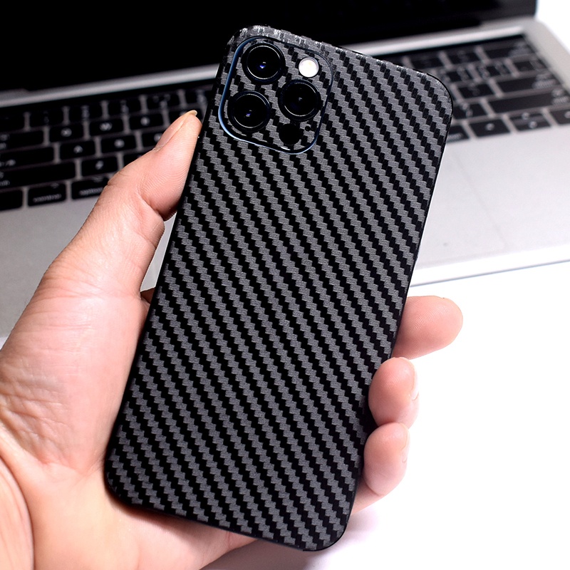 Miếng Dán Sợi Carbon 3D Siêu Mỏng Bảo Vệ Chống Dấu Vân Tay Cho Apple iPhone 14 iPhone14 Pro Max Mini