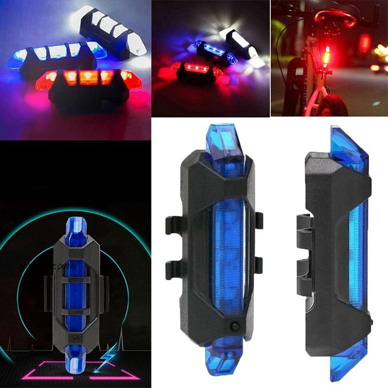 Đèn LED sau xe đạp phối chất liệu silicon - chất lượng cao (giao màu ngẫu nhiên)
