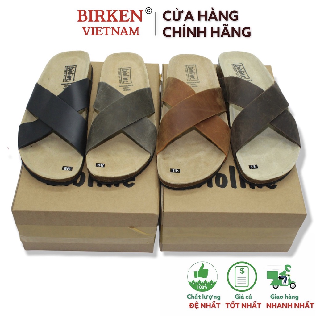 Dép da bò unisex xuất khẩu châu âu mã D03
