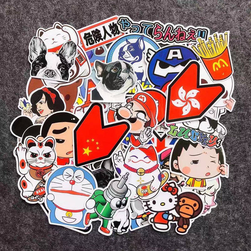 Set 40 Miếng Dán Chống Thấm Nước Trang Trí Xe Ô Tô