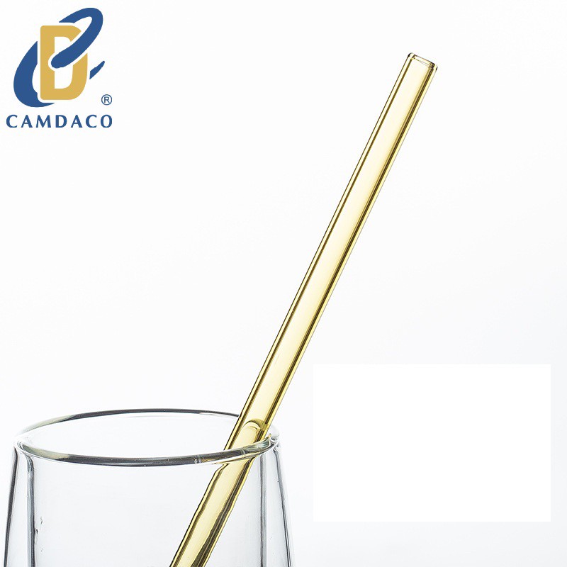 Combo Ống hút Thủy Tinh Chịu Nhiệt Miệng thẳng và Cọ Rửa - Camdaglassco