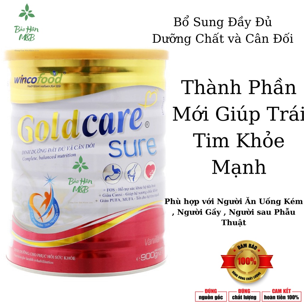 [ Chính Hãng] Sữa GoldCare Sure ( Dành Cho Người Cần Phục Hồi Thể Trạng ) [ Date luôn mới ] lon 900g