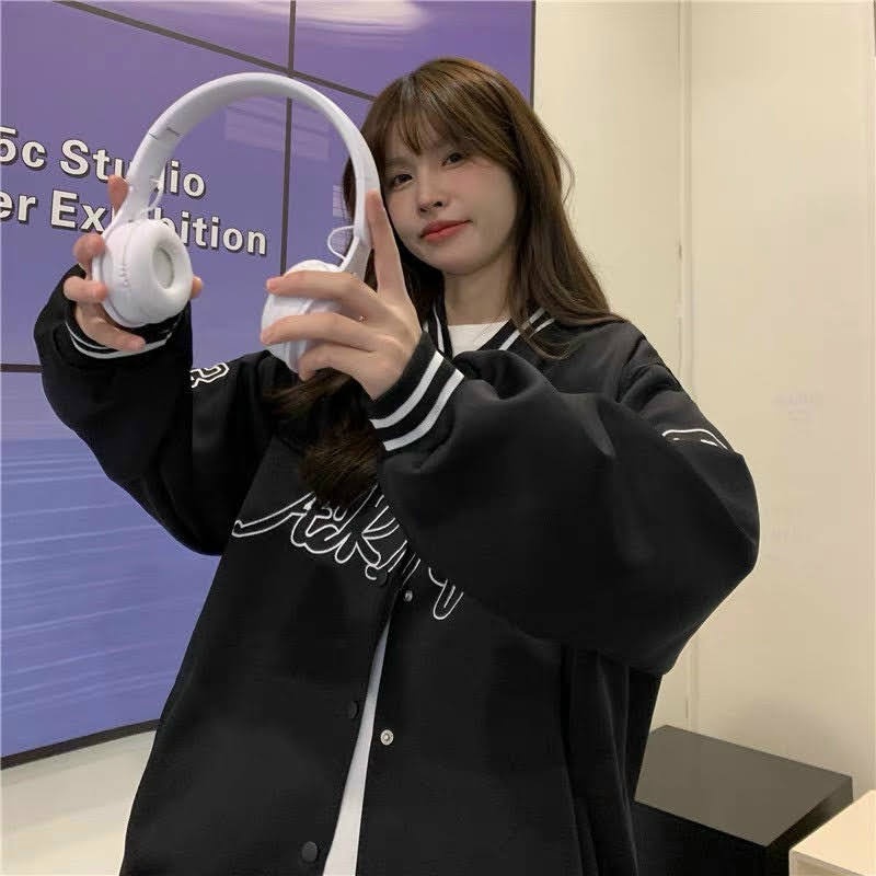 Áo Bomber unisex Tabishop áo khoác dù nam nữ mặc được, 2 màu Đen Trắng, from đẹp