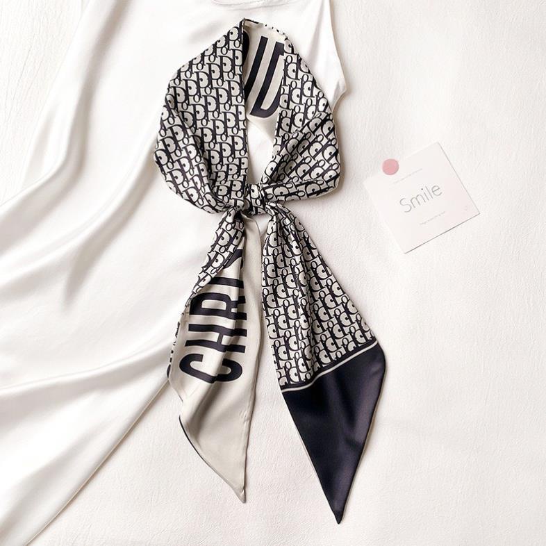 💥LOẠI 1💥Khăn lụa đa năng, khăn lụa buộc tóc, turban, quấn túi, quàng cổ hoạ tiết di or cực chảnh