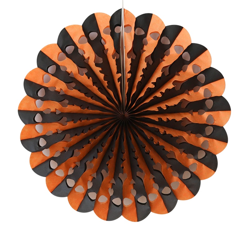 Quạt Giấy Hình Đầu Lâu Trang Trí Halloween