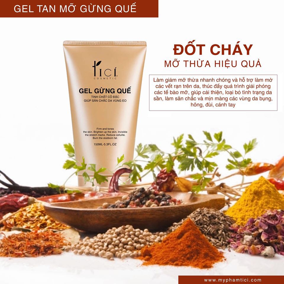 Gel Tan Mỡ Gừng Quế Tici