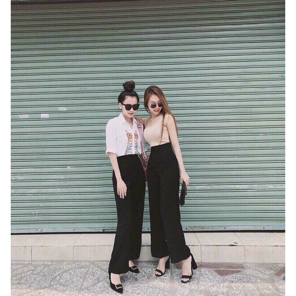 Quần ống rộng tây âu khóa kéo bên hông hàng quảng châu chuẩn | BigBuy360 - bigbuy360.vn