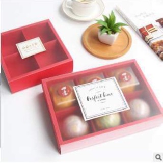 Hộp đựng 6 bánh trung thu nắp mờ 60-80g