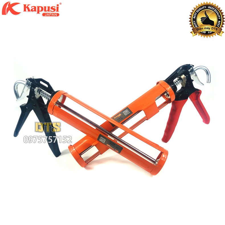 Súng bắn keo silicon tiêu chuẩn công nghiệp Kapusi JAPN, súng bơm keo silicon xương thép CR-V siêu bền, tiết kiệm lực