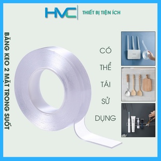 Băng keo dán dính trong suốt , băng dính 2 mặt siêu chắc đa năng trong suốt 3m HVC
