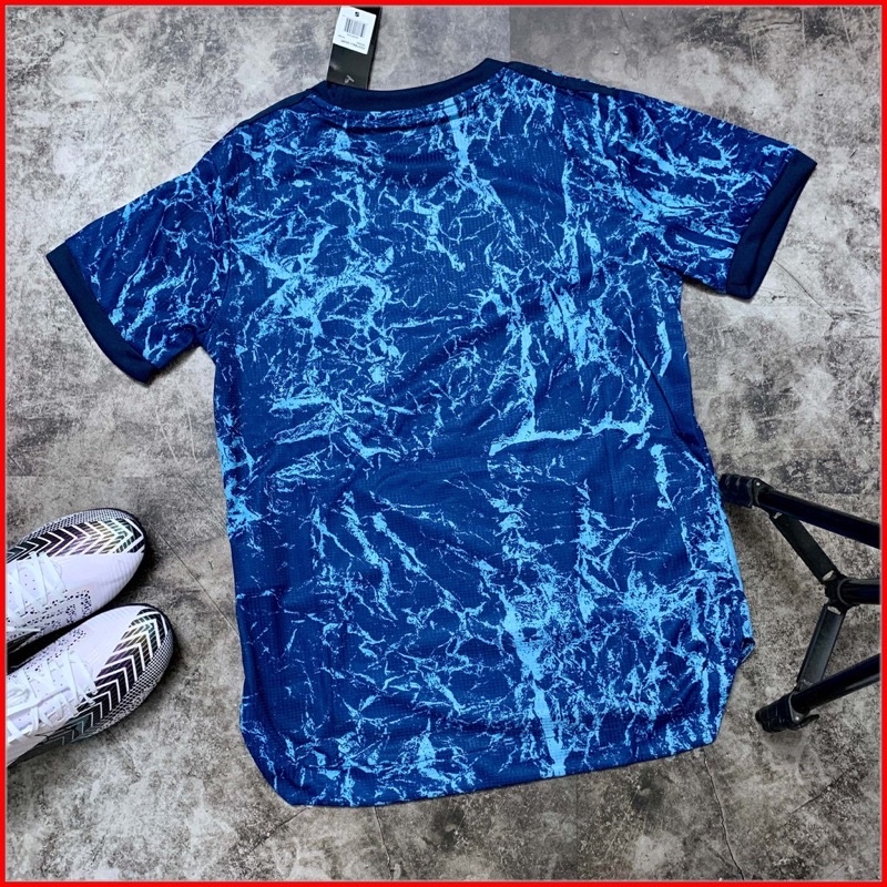 Bộ Quần Áo Bóng Đá Đội Tuyển Argentina Màu đen loang - Vải thái siêu mát - Chuẩn Áo Đấu 2022