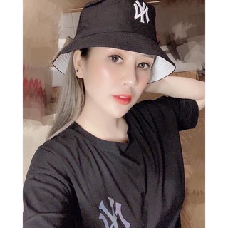 Mũ Bucket 2 Mặt Thêu NY  Siêu Chất
