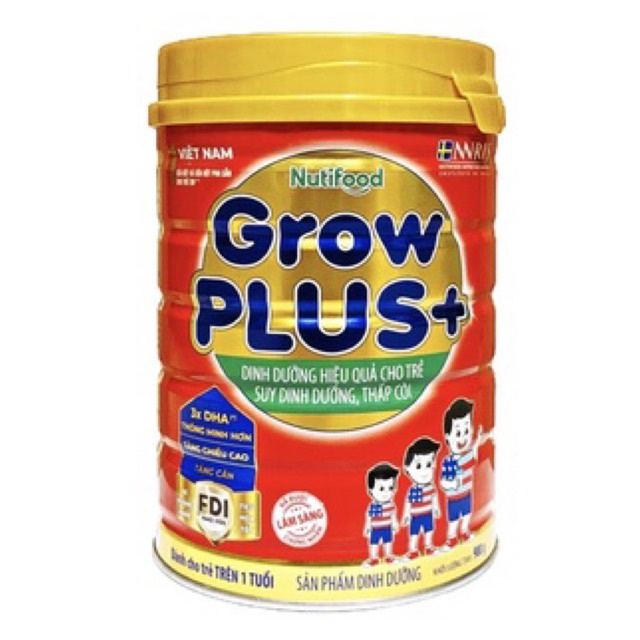 Sữa bột Nuti Grow Plus Đỏ 900g ( Mẫu Mới )