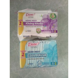 Băng vệ sinh Diana SENSI Hàng Ngày Kháng Khuẩn & Cool Fresh 20 miếng/gói.