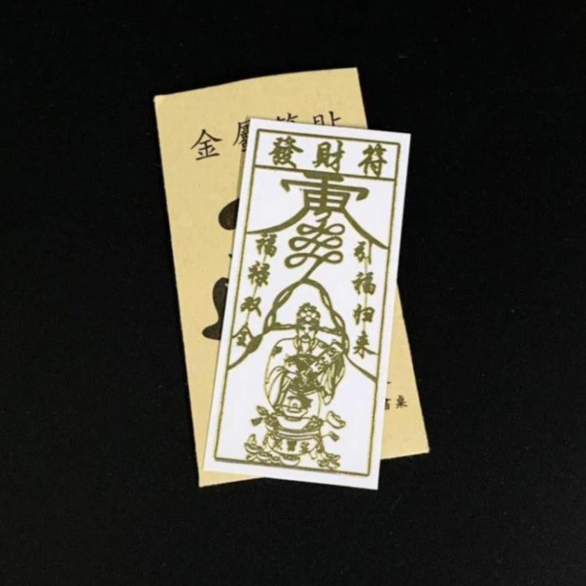 [SHOPEE TRỢ GIÁ] Miếng dán hỷ thần tài linh phù tài lộc để ví, ốp dán điện thoại máy tính bảng
