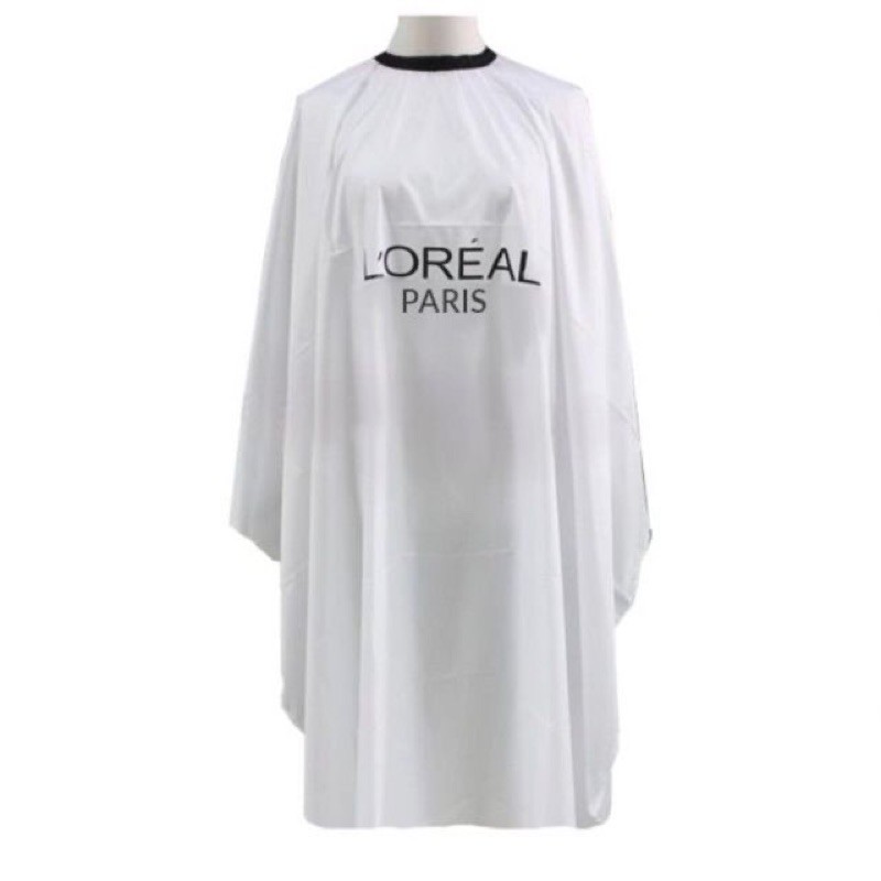 [Mỹ Phẩm Hồng Sơn] ÁO CHOÀNG CẮT TÓC MÀU TRẮNG (logo Loreal)