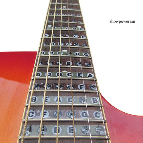 Sticker Dán Bảng Phím Đàn Guitar Cho Người Mới Bắt Đầu Học