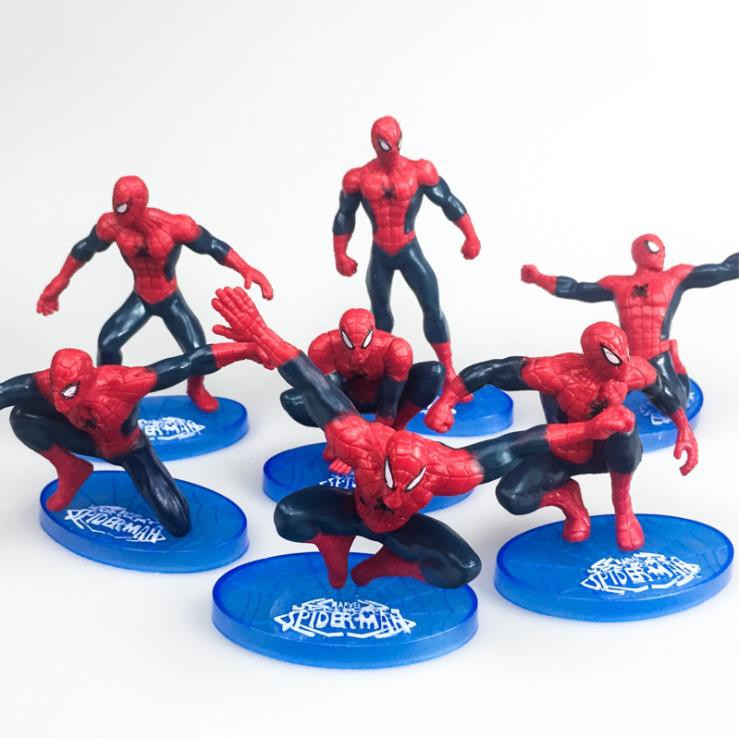 Set 7 người nhện Spiderman trang trí bánh