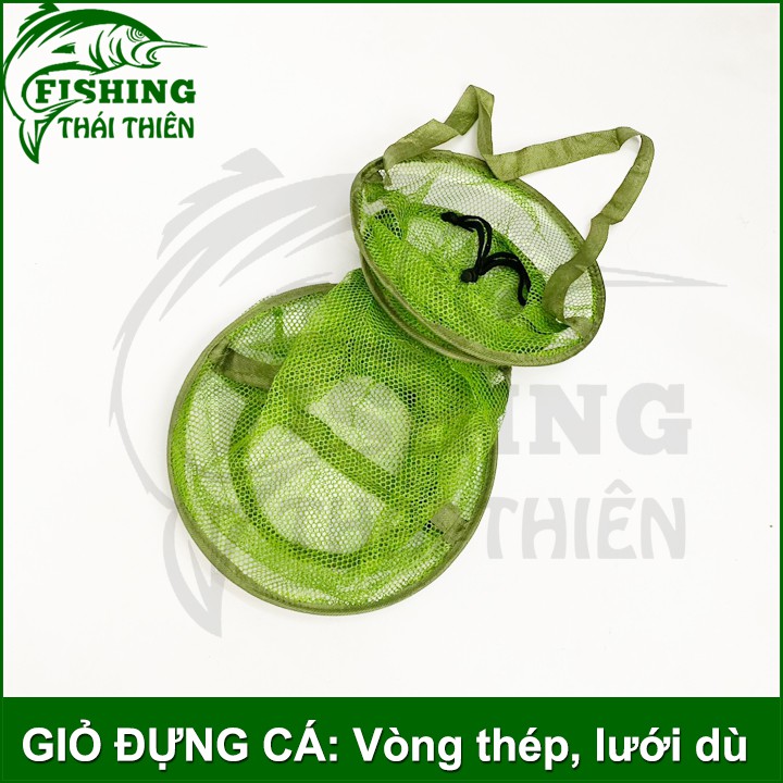 Giỏ đựng cá chất liệu dù bền bỉ gấp gọn tiện lợi