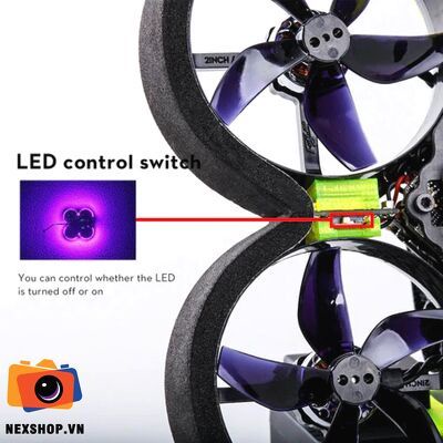 Máy bay nguyên bộ Flywoo CineRace20 V1.2 Neon Led HD Analog Pro PNP