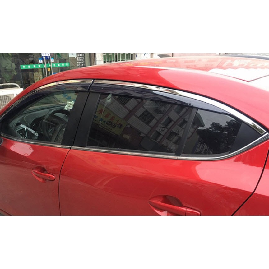 Vè che mưa viền inox Mazda 3 2015-2019