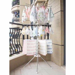 Giá, Cây Phơi Quần Áo Thông Minh 3 Tầng Inox 304, Trục Xoay 360°