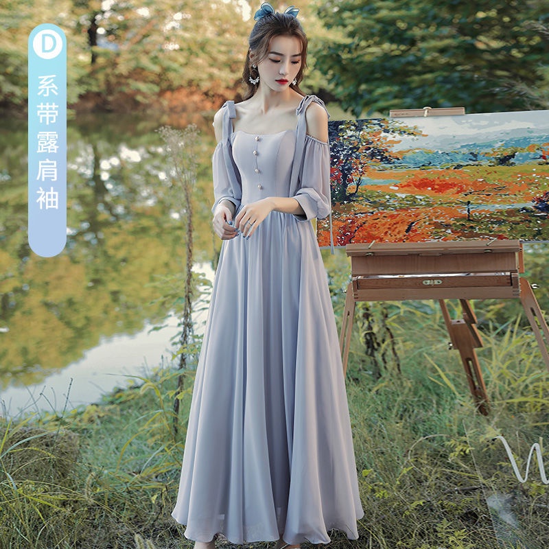 Đầm Phù Dâu Dáng Dài Thiết Kế Thanh Lịch Thời Trang Mới
