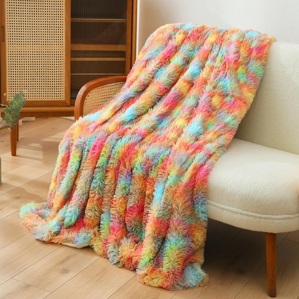 Mocho Chăn Lông Giả Hai Mặt Trang Trí Giường Sofa Giường Ngủ