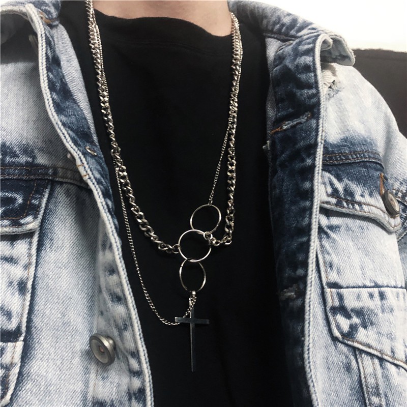 Vòng Cổ Mặt Chữ Thập Phong Cách Hip Hop Thời Trang Cho Nam Và Nữ