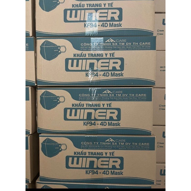 Khẩu trang KF94 WINER 4 Lớp Kháng khuẩn,thiết kế ôm sát mặt,chống nắng,tia UV
