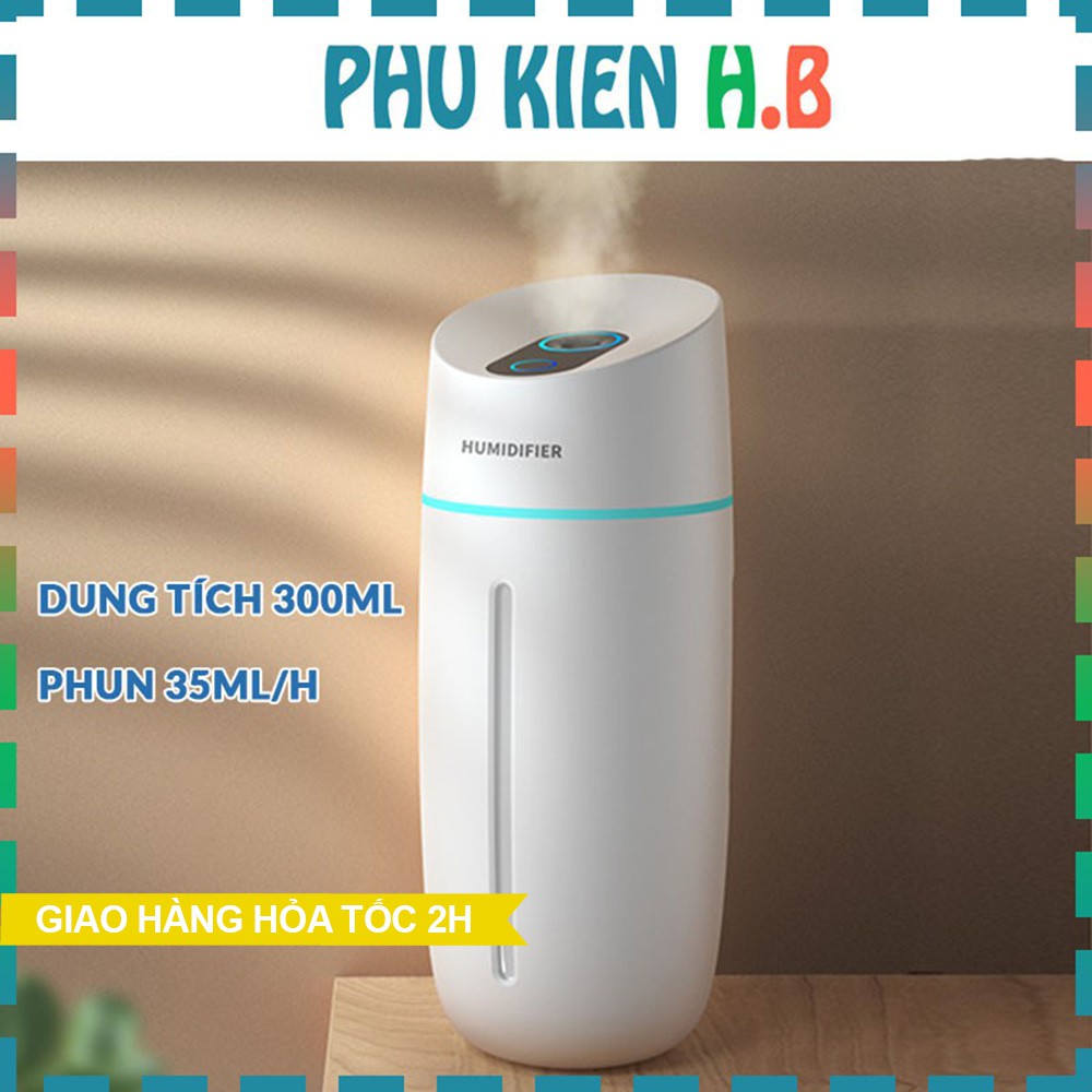 Máy phun sương tạo ẩm Humidifier - Tạo độ ẩm mini - giữ ẩm - khuếch tán xông tinh dầu - Dung tích 250ML - Phụ Kiện HB