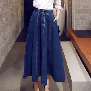 CHÂN VÁY JEAN XÒE MIDI