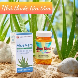 Viên Uống Đẹp Da, Dưỡng Ẩm, Chống Lão Hoá, Mờ Sẹo - Aloe Vera Sữa Ong Chúa - Robinson Pharma Usa - C/100v