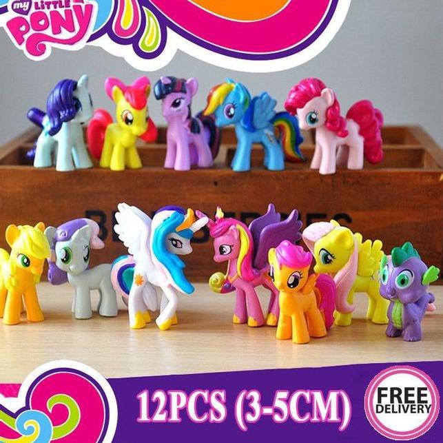 Set 12 Mô Hình Ngựa Pony Đồ Chơi Cho Bé