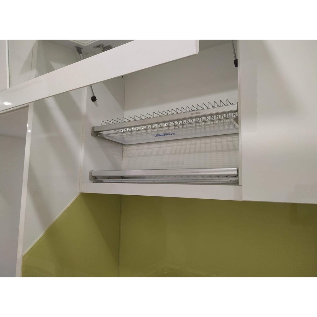 Giá úp bát đĩa cố định inox 304, Kệ úp chén 2 tầng inox 304 có khay hứng nước THƯƠNG HIỆU EUROGOLD