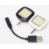 Đèn flash 16 led giắc 3.5 cho điên thoại Fourtech (Đen) MBS24H N1014