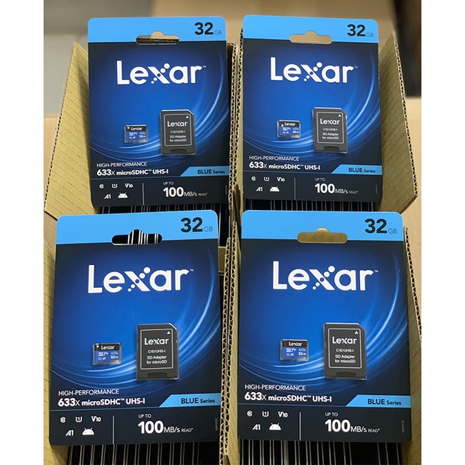 Thẻ Nhớ 64Gb Lexar,Lexar 32Gb , Lexar 128b ,Lexar 256Gb Class 10 tốc độ 100Mb/s Thẻ Nhớ Camera- Hàng Chính Hãng